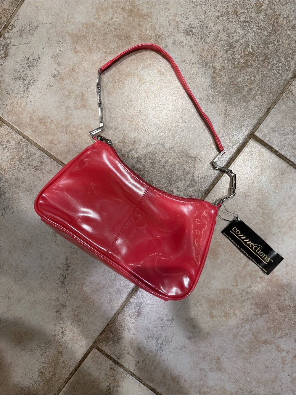Connections Glossy Pink Shoulder Bag